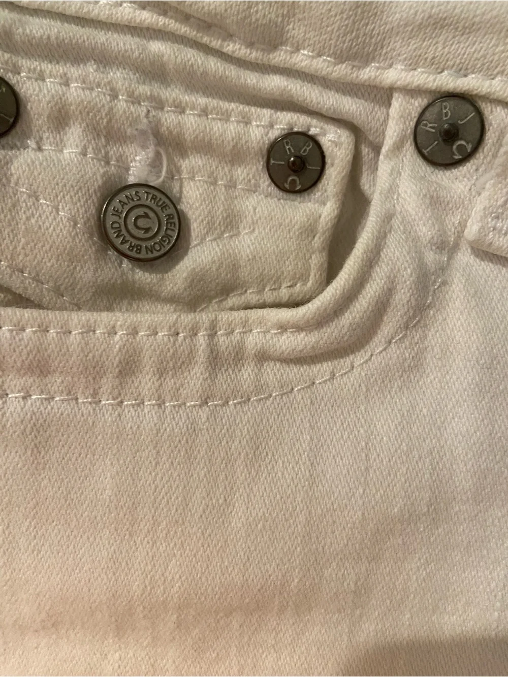 True Religion White Slim Jeans